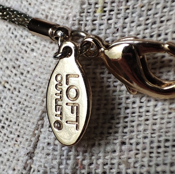 Loft Delicate Feminine Neutral Nude Lilac Lucite Glass Triple Chain Necklace - Picture 10 of 10